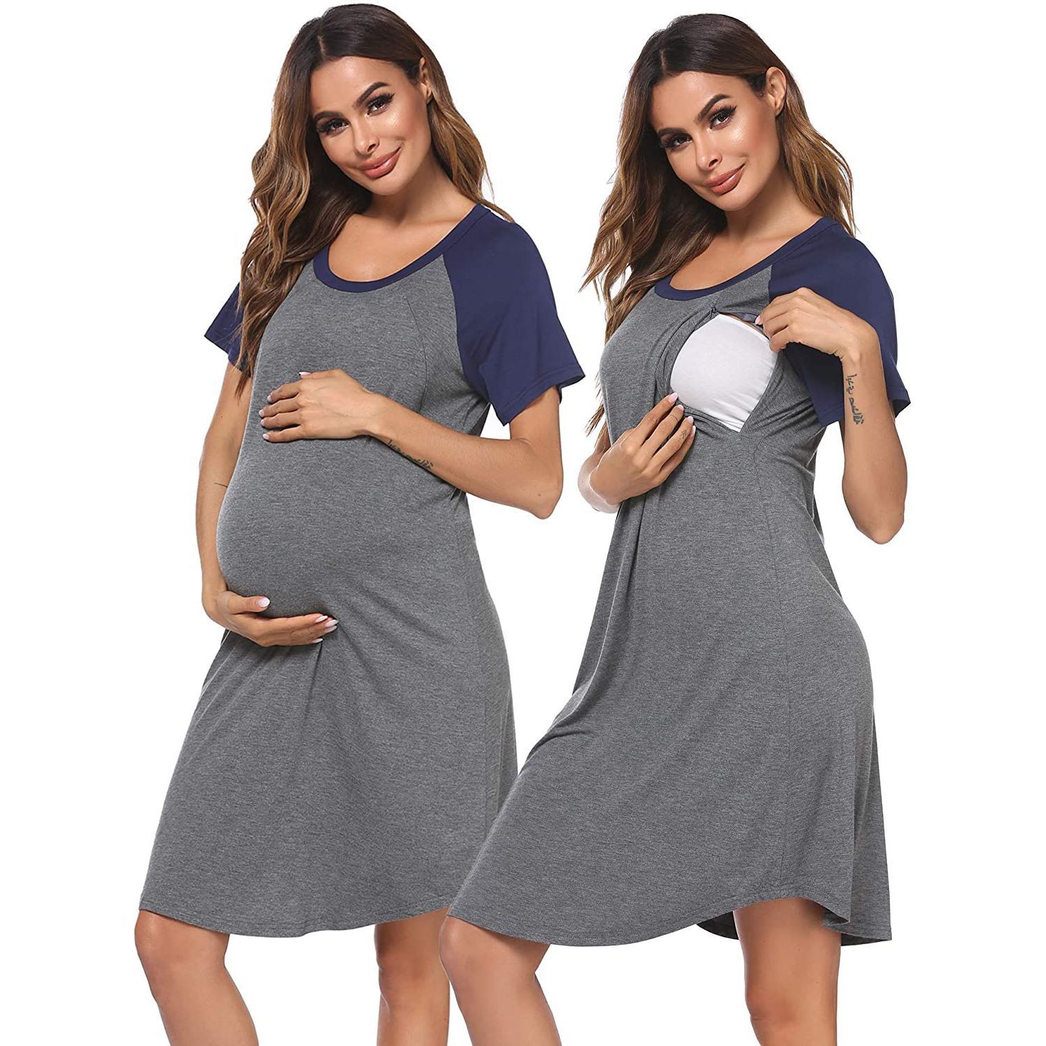 Breastfeeding Pregnant Women Casual Dresses Rayon Fabric